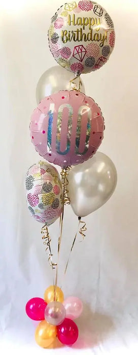 Age 100 Pink Birthday Balloon Display The Ultimate Balloon And Party Shop Cheltenham & Gloucester Balloons & Fancy Dress 