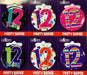 Age 12 birthday badges The Ultimate Balloon And Party Shop Cheltenham & Gloucester Balloons & Fancy Dress 