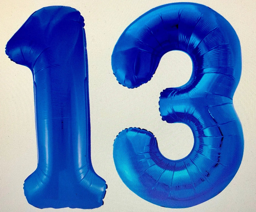 Age 13 Number Foil Balloons The Ultimate Balloon And Party Shop Cheltenham & Gloucester Balloons & Fancy Dress 