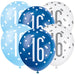 Age 16 Blue Theme Birthday Balloons 6 Pack The Ultimate Balloon And Party Shop Cheltenham & Gloucester Balloons & Fancy Dress 