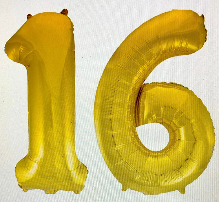Age 16 Number Foil Balloons The Ultimate Balloon And Party Shop Cheltenham & Gloucester Balloons & Fancy Dress 