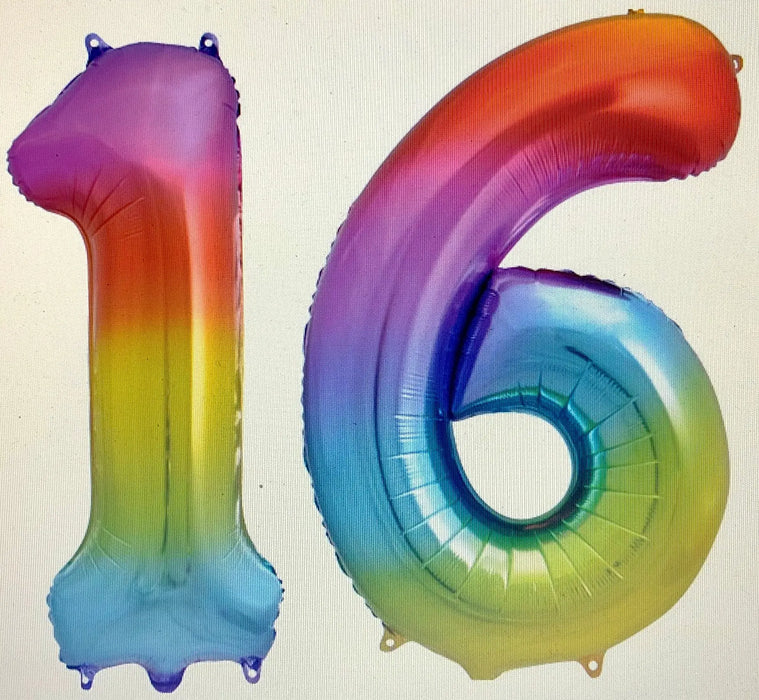 Age 16 Number Foil Balloons The Ultimate Balloon And Party Shop Cheltenham & Gloucester Balloons & Fancy Dress 