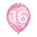 Age 16 Pink Birthday Balloons 6 Pack The Ultimate Balloon And Party Shop Cheltenham & Gloucester Balloons & Fancy Dress 