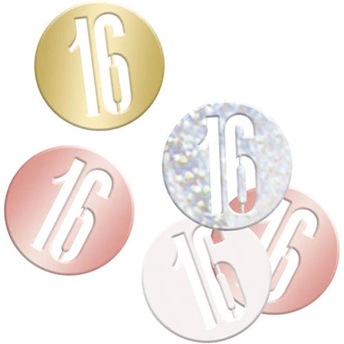 Age 16 Table Confetti- Rose Gold The Ultimate Balloon And Party Shop Cheltenham & Gloucester Balloons & Fancy Dress 