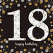 Age 18 Napkins - Black and Gold The Ultimate Balloon And Party Shop Cheltenham & Gloucester Balloons & Fancy Dress 