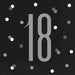 Age 18 Napkins - Black The Ultimate Balloon And Party Shop Cheltenham & Gloucester Balloons & Fancy Dress 
