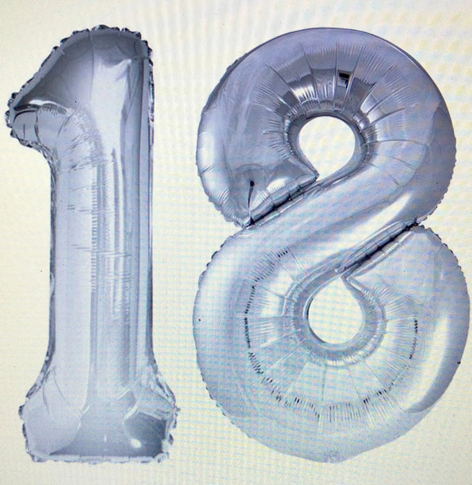 Age 18 Number Foil Balloons The Ultimate Balloon And Party Shop Cheltenham & Gloucester Balloons & Fancy Dress 
