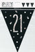 Age 21 Bunting - Black The Ultimate Balloon And Party Shop Cheltenham & Gloucester Balloons & Fancy Dress 