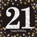 Age 21 Napkins - Black and Gold The Ultimate Balloon And Party Shop Cheltenham & Gloucester Balloons & Fancy Dress 