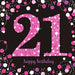 Age 21 Napkins - Black and Pink The Ultimate Balloon And Party Shop Cheltenham & Gloucester Balloons & Fancy Dress 