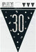 Age 30 Bunting - Black/Silver The Ultimate Balloon And Party Shop Cheltenham & Gloucester Balloons & Fancy Dress 