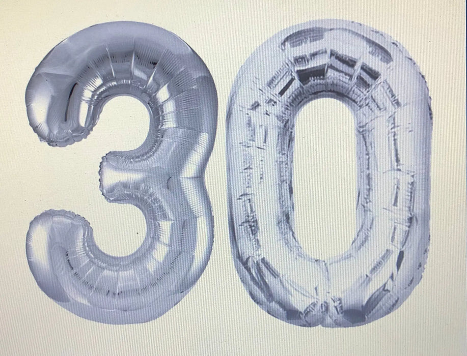 Age 30 Number Foil Balloons The Ultimate Balloon And Party Shop Cheltenham & Gloucester Balloons & Fancy Dress 