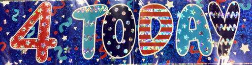 Age 4 Birthday Banner The Ultimate Balloon And Party Shop Cheltenham & Gloucester Balloons & Fancy Dress 