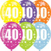 Age 40 Asst Birthday Balloons 6 Pack The Ultimate Balloon And Party Shop Cheltenham & Gloucester Balloons & Fancy Dress 