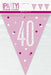 Age 40 Bunting - Pink The Ultimate Balloon And Party Shop Cheltenham & Gloucester Balloons & Fancy Dress 