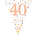 Age 40 Bunting - Rose Gold The Ultimate Balloon And Party Shop Cheltenham & Gloucester Balloons & Fancy Dress 