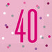 Age 40 Napkins - Pink The Ultimate Balloon And Party Shop Cheltenham & Gloucester Balloons & Fancy Dress 
