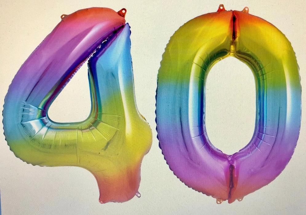 Age 40 Number Foil Balloons The Ultimate Balloon And Party Shop Cheltenham & Gloucester Balloons & Fancy Dress 