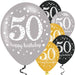 Age 50 Birthday Asst Colour Balloons 6 Pack The Ultimate Balloon And Party Shop Cheltenham & Gloucester Balloons & Fancy Dress 