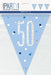 Age 50 Bunting - Blue The Ultimate Balloon And Party Shop Cheltenham & Gloucester Balloons & Fancy Dress 