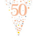Age 50 Bunting - Rose Gold The Ultimate Balloon And Party Shop Cheltenham & Gloucester Balloons & Fancy Dress 