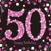 Age 50 Napkins - Black and Hot Pink The Ultimate Balloon And Party Shop Cheltenham & Gloucester Balloons & Fancy Dress 