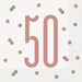 Age 50 Napkins - Rose Gold The Ultimate Balloon And Party Shop Cheltenham & Gloucester Balloons & Fancy Dress 