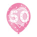 Age 50 Pink Birthday Balloons 6 Pack The Ultimate Balloon And Party Shop Cheltenham & Gloucester Balloons & Fancy Dress 