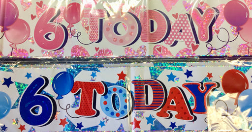 Age 6 Birthday Banner The Ultimate Balloon And Party Shop Cheltenham & Gloucester Balloons & Fancy Dress 