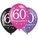 Age 60 Birthday Asst Colour Balloons 6 Pack The Ultimate Balloon And Party Shop Cheltenham & Gloucester Balloons & Fancy Dress 