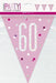 Age 60 Bunting - Pink The Ultimate Balloon And Party Shop Cheltenham & Gloucester Balloons & Fancy Dress 