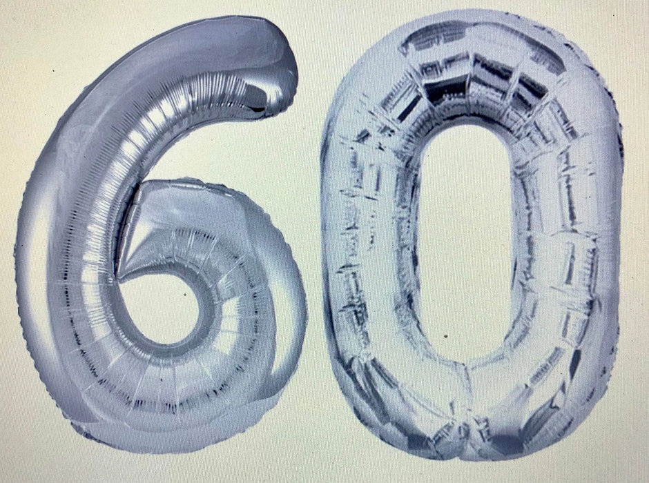 Age 60 Number Foil Balloons The Ultimate Balloon And Party Shop Cheltenham & Gloucester Balloons & Fancy Dress 