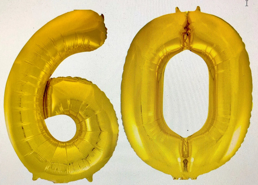 Age 60 Number Foil Balloons The Ultimate Balloon And Party Shop Cheltenham & Gloucester Balloons & Fancy Dress 