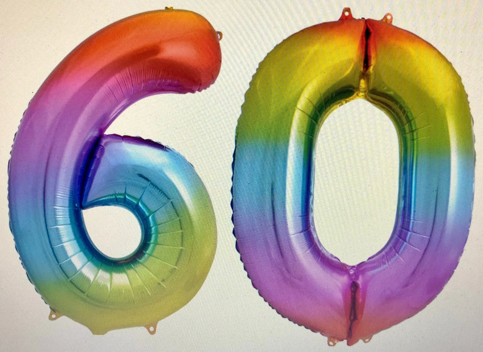 Age 60 Number Foil Balloons The Ultimate Balloon And Party Shop Cheltenham & Gloucester Balloons & Fancy Dress 