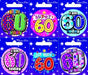 Age 60 birthday badges The Ultimate Balloon And Party Shop Cheltenham & Gloucester Balloons & Fancy Dress 