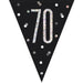 Age 70 Bunting - Black Glitz The Ultimate Balloon And Party Shop Cheltenham & Gloucester Balloons & Fancy Dress 
