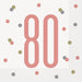 Age 80 Napkins - Rose Gold The Ultimate Balloon And Party Shop Cheltenham & Gloucester Balloons & Fancy Dress 