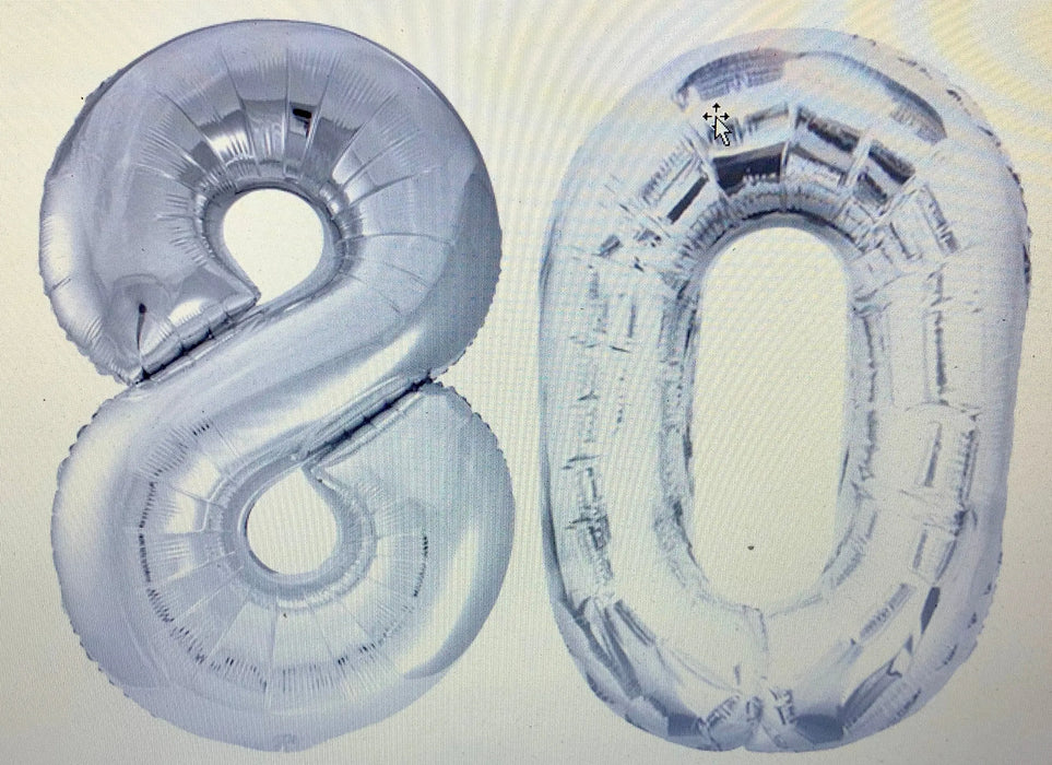Age 80 Number Foil Balloons The Ultimate Balloon And Party Shop Cheltenham & Gloucester Balloons & Fancy Dress 