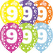 Age 9 Asst Birthday Balloons 6 Pack The Ultimate Balloon And Party Shop Cheltenham & Gloucester Balloons & Fancy Dress 