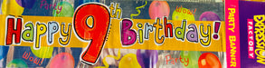 Age 9 Birthday Banner The Ultimate Balloon And Party Shop Cheltenham & Gloucester Balloons & Fancy Dress 