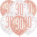 Age 90 Birthday Balloons (6pk) - Rose Gold & White The Ultimate Balloon And Party Shop Cheltenham & Gloucester Balloons & Fancy Dress 