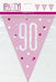 Age 90 Bunting - Pink The Ultimate Balloon And Party Shop Cheltenham & Gloucester Balloons & Fancy Dress 