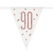 Age 90 Bunting - Rose Gold Glitz The Ultimate Balloon And Party Shop Cheltenham & Gloucester Balloons & Fancy Dress 