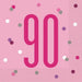 Age 90 Napkins - Pink The Ultimate Balloon And Party Shop Cheltenham & Gloucester Balloons & Fancy Dress 