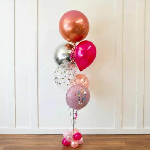 Age Birthday Orbz Display Silver/Pink Tones The Ultimate Balloon And Party Shop Cheltenham & Gloucester Balloons & Fancy Dress 