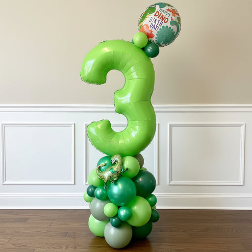 Age Themed Balloon Column - Dinosaur The Ultimate Balloon And Party Shop Cheltenham & Gloucester Balloons & Fancy Dress 