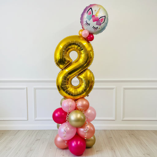 Age Themed Balloon Column - Unicorn The Ultimate Balloon And Party Shop Cheltenham & Gloucester Balloons & Fancy Dress 