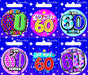 Age 60 birthday badges - The Ultimate Balloon & Party Shop