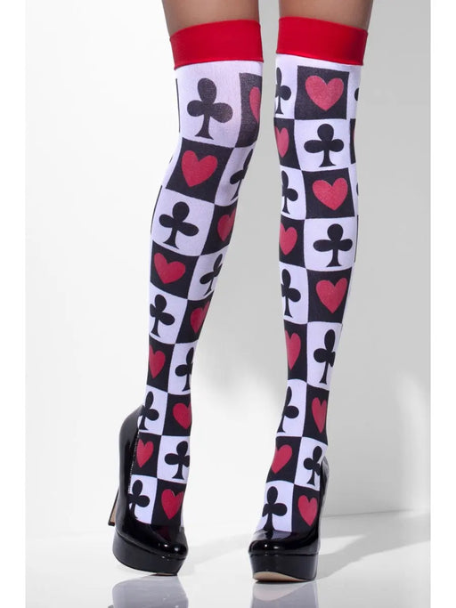 Alice Opaque Hold-Ups - Black/Red/White The Ultimate Balloon And Party Shop Cheltenham & Gloucester Balloons & Fancy Dress 