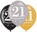 Age 21 Birthday Asst Colour Balloons 6 Pack - The Ultimate Balloon & Party Shop